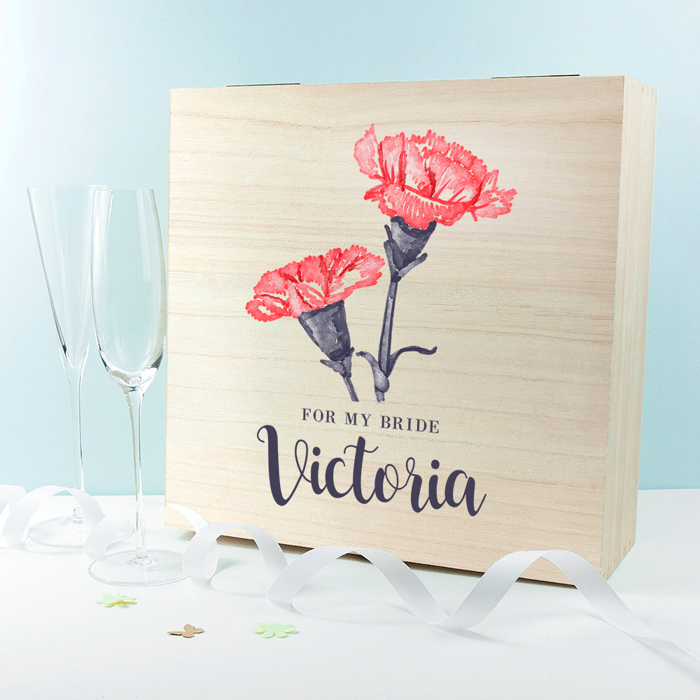 Personalised For My Bride on Our Wedding Day Box - treat-republic