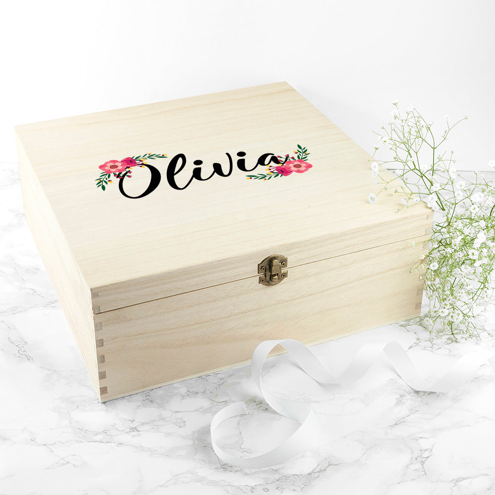 Personalised Floral Bridesmaid Box - treat-republic