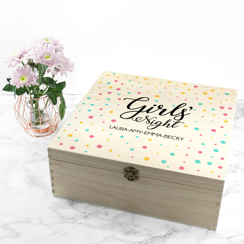 Personalised Polka Dot Girls' Night Box - treat-republic