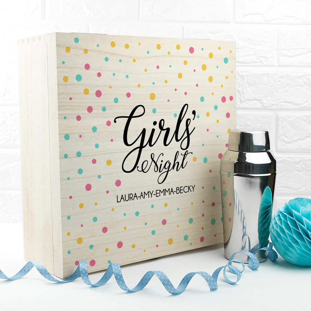 Personalised Polka Dot Girls' Night Box - treat-republic