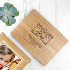 Personalised Thank You Midi Oak Photo Cube Keepsake Box - treat-republic