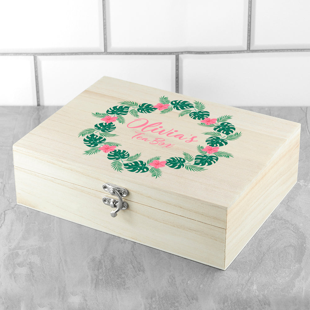 Personalised Rainforest Wreath Mother's Day Tea Box - treat-republic