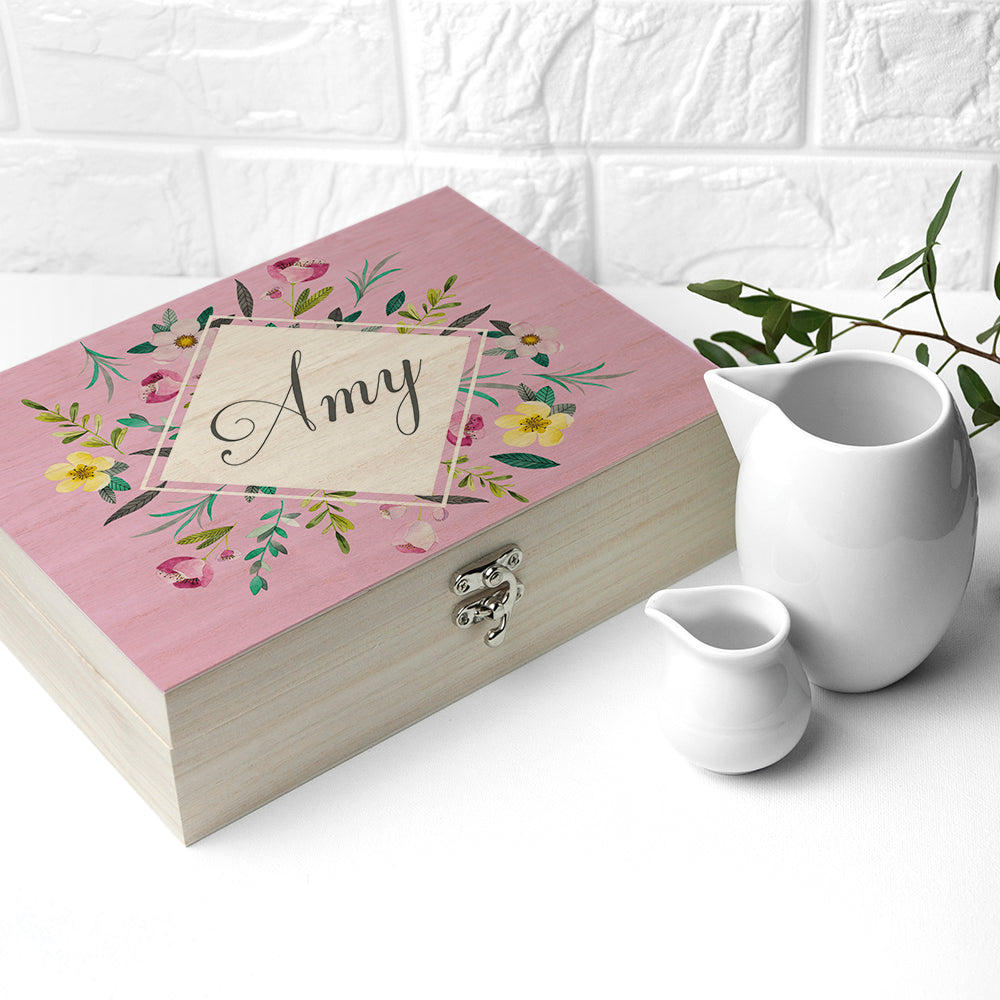 Personalised Botanical Mother's Day Tea Box - treat-republic