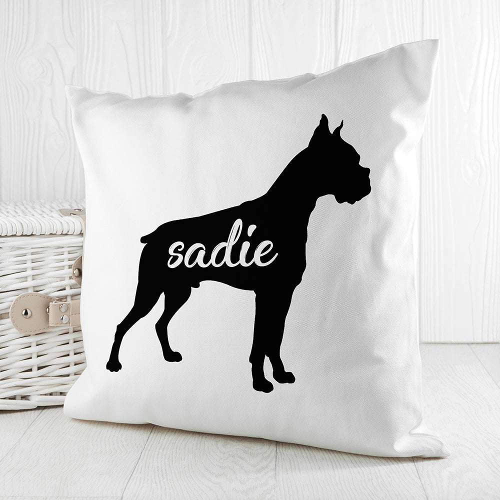 Personalised Boxer Silhouette Cushion Cover - treat-republic