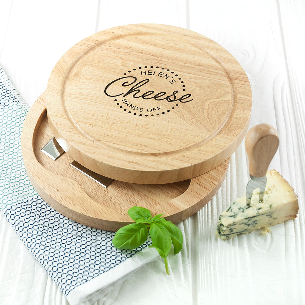 Personalised 'Hands Off' Cheese Board Set - treat-republic