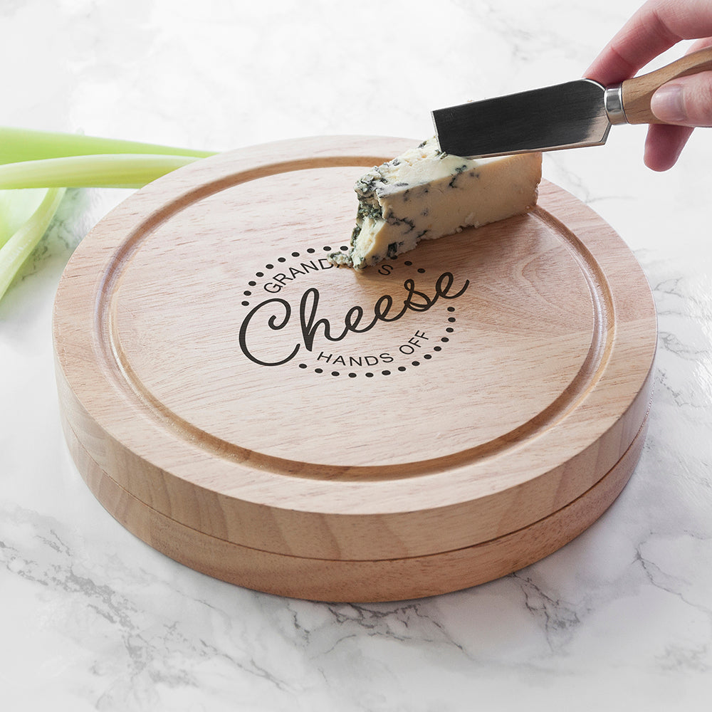 Personalised 'Hands Off' Cheese Board Set - treat-republic