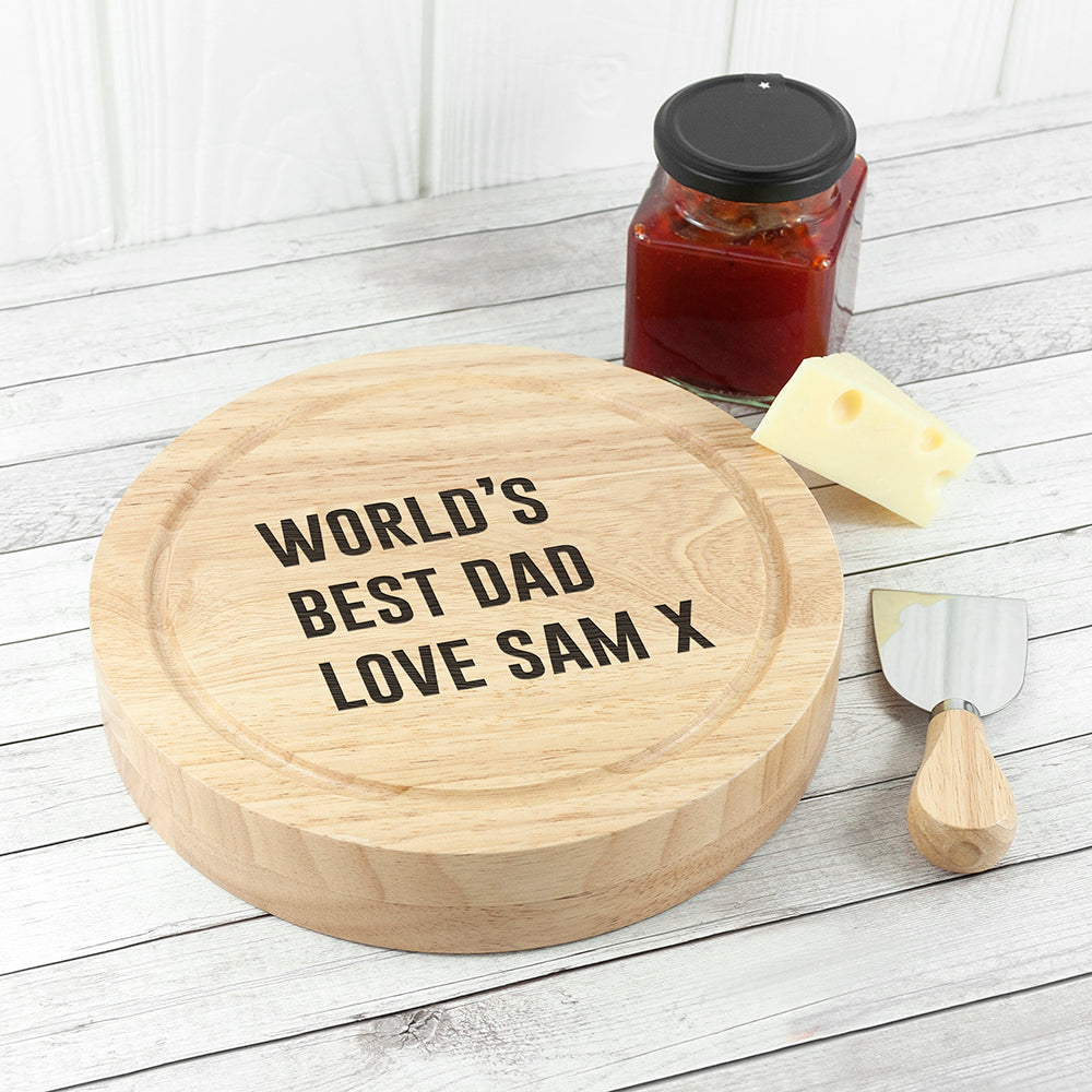 Personalised Cheese Lover Round Board Set - treat-republic