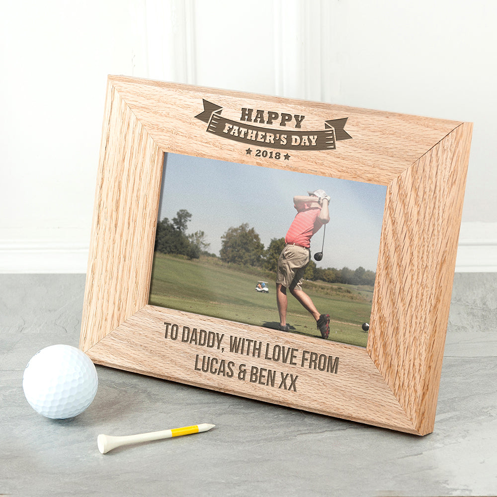 Wordsworth Collection Personalised Dad's Frame of Honour Oak Frame - treat-republic