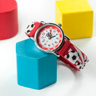Kids Personalised Red Football Watch - treat-republic