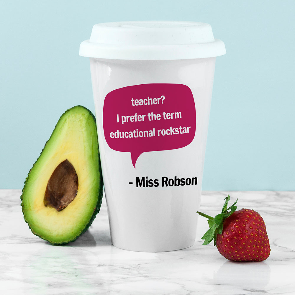 Personalised Teacher Says Travel Mug - treat-republic