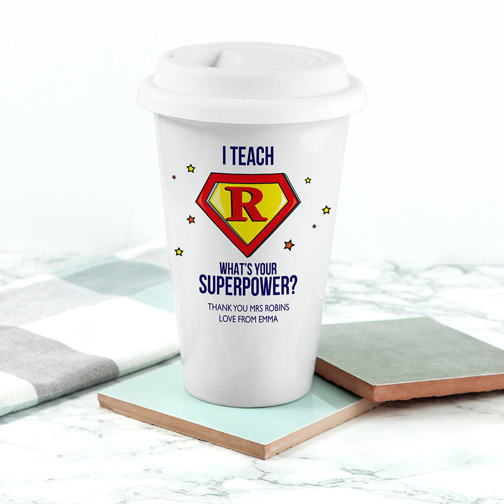Personalised Super Teacher Travel Mug - treat-republic
