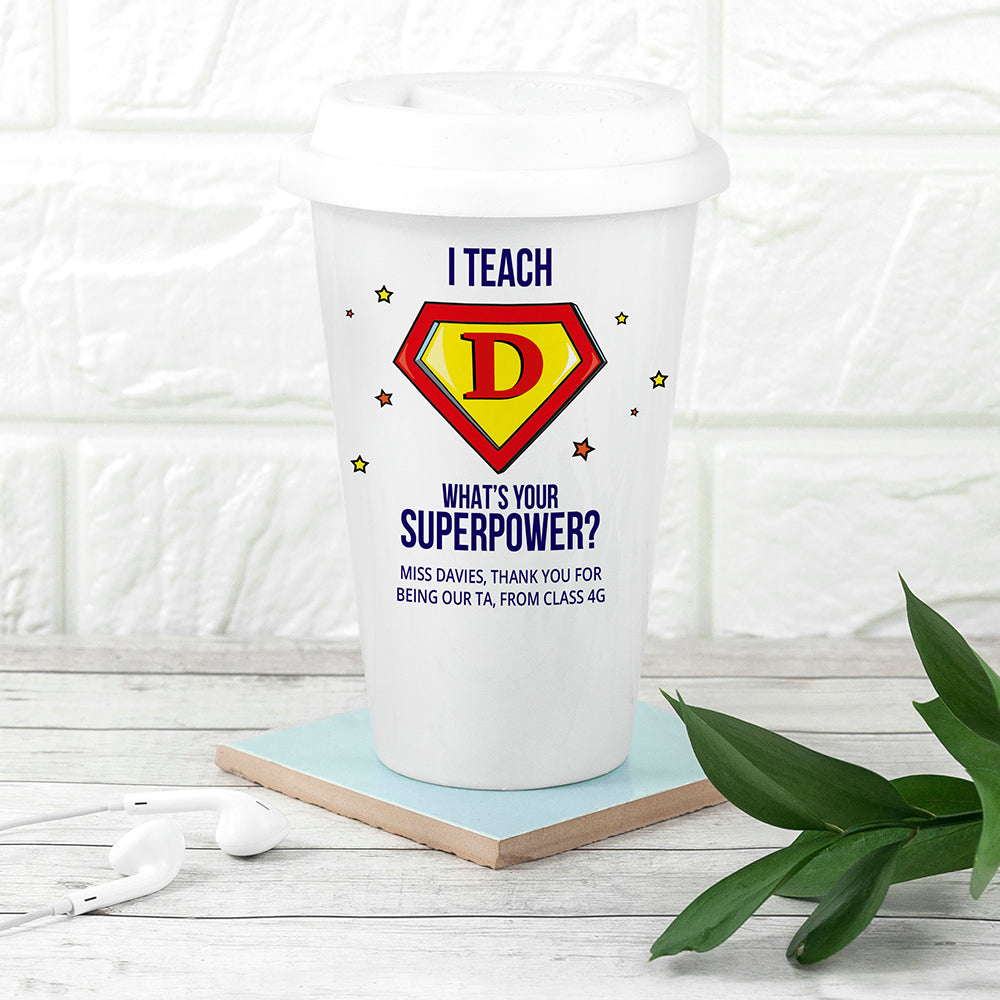 Personalised Super Teacher Travel Mug - treat-republic