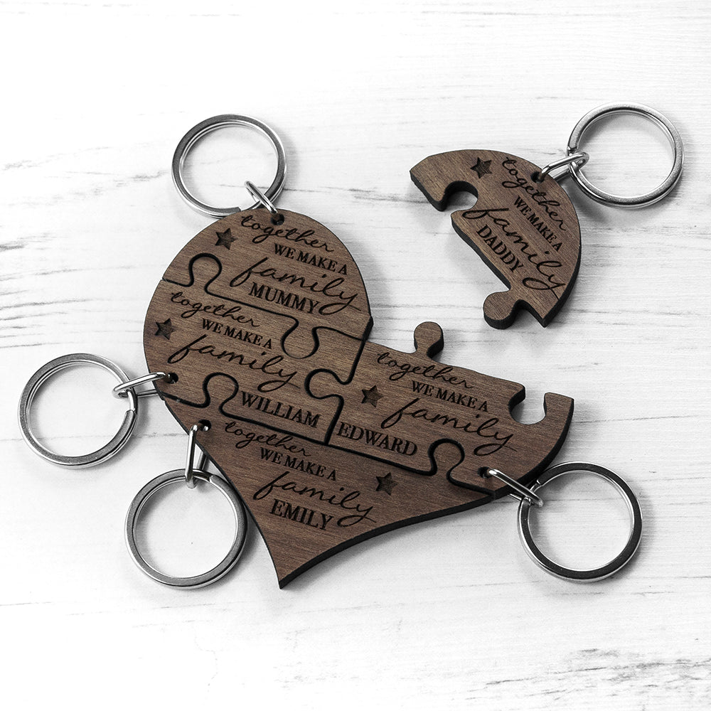 Personalised Family Together Keyring - treat-republic