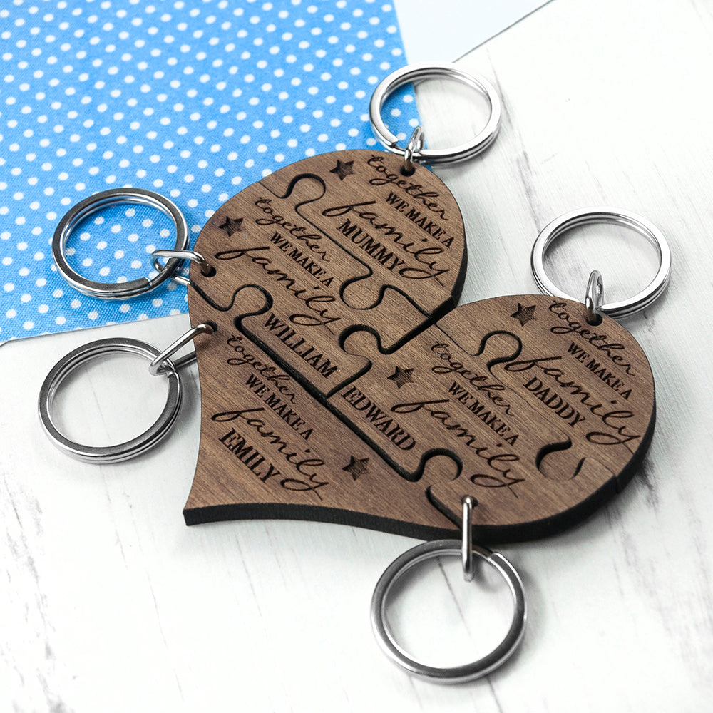 Personalised Family Together Keyring - treat-republic