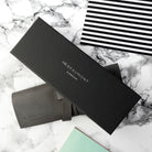 Elie Beaumont Ladies Personalised Leather Watch In Grey & Silver - treat-republic