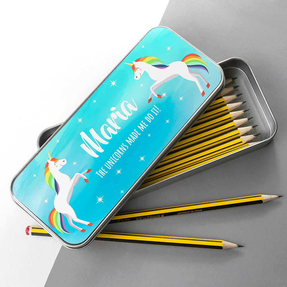 Personalised Rainbow Unicorn Pencil Case - treat-republic