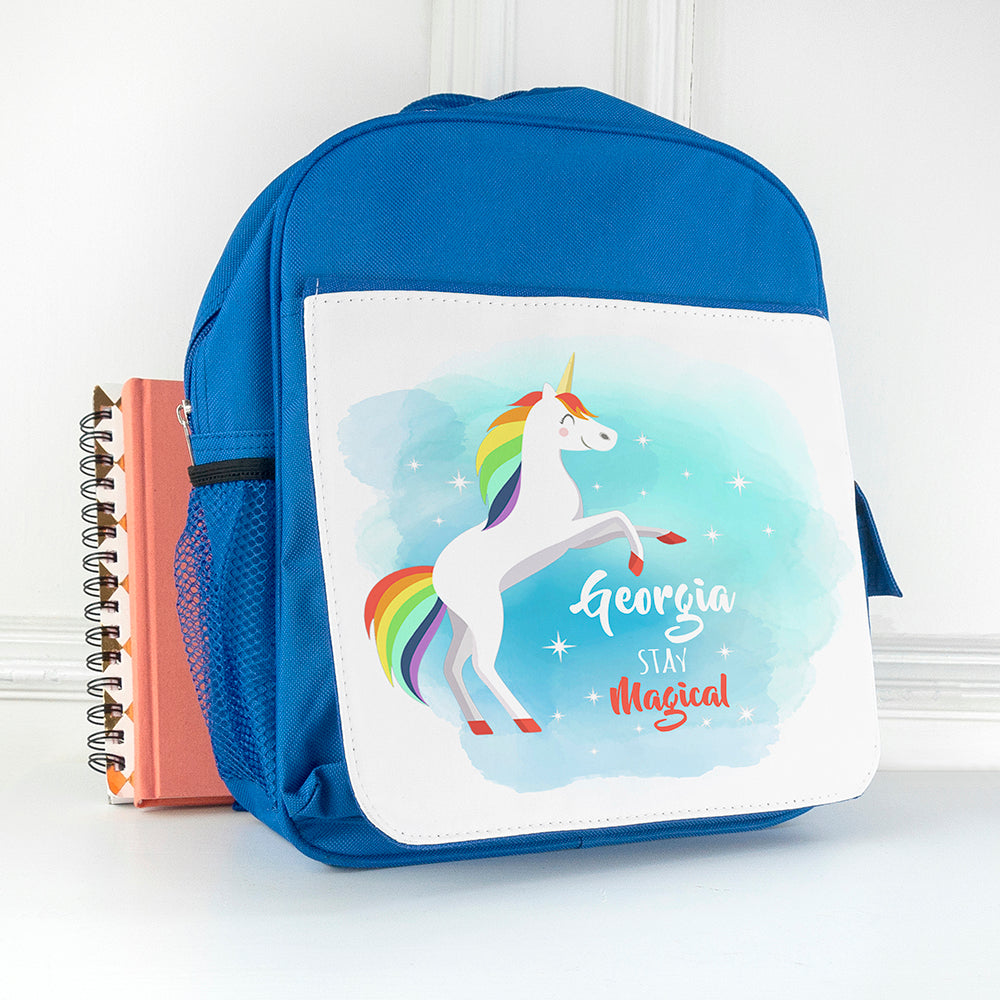 Personalised Rainbow Unicorn Backpack - treat-republic