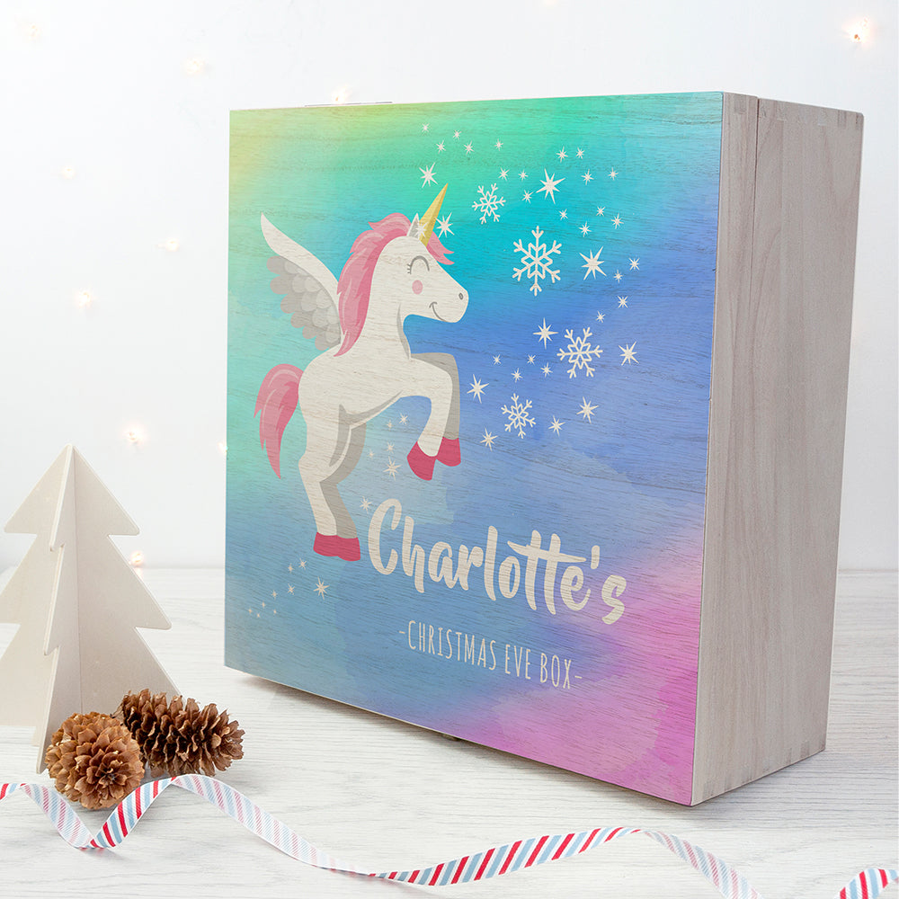 Personalised Colourful Baby Unicorn Christmas Eve Box - treat-republic
