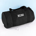 Monogrammed Barrel Gym Bag in Black - treat-republic