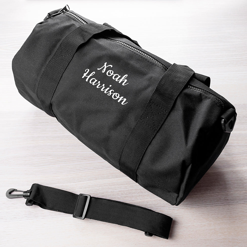 Personalised Kids Black Gym Kit Bag - treat-republic