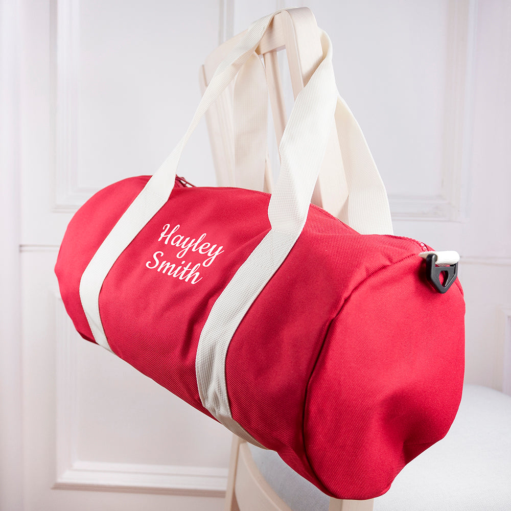 Personalised Kids Red Gym Kit Bag - treat-republic