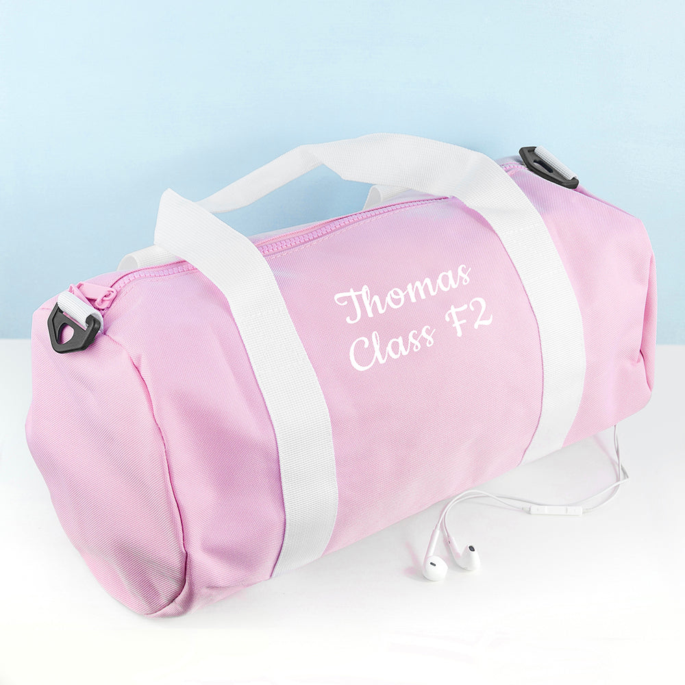 Personalised Kids Pink Gym Kit Bag - treat-republic