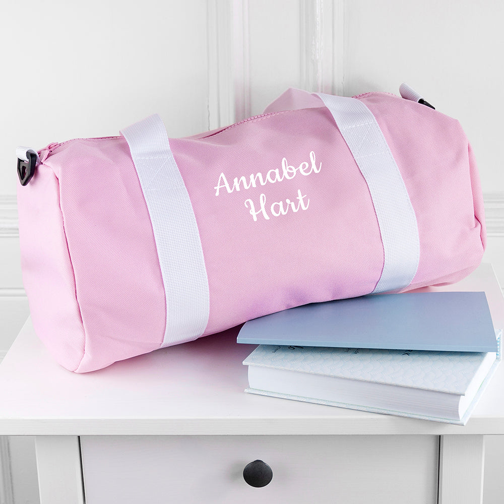 Personalised Kids Pink Gym Kit Bag - treat-republic