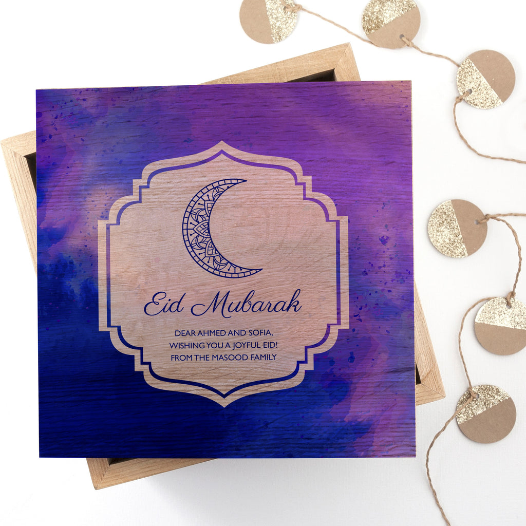 Personalised Eid Mubarak Keepsake Box - treat-republic
