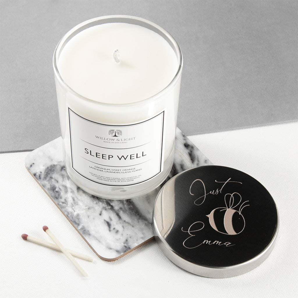 Bee You Candle With Silver Lid - treat-republic