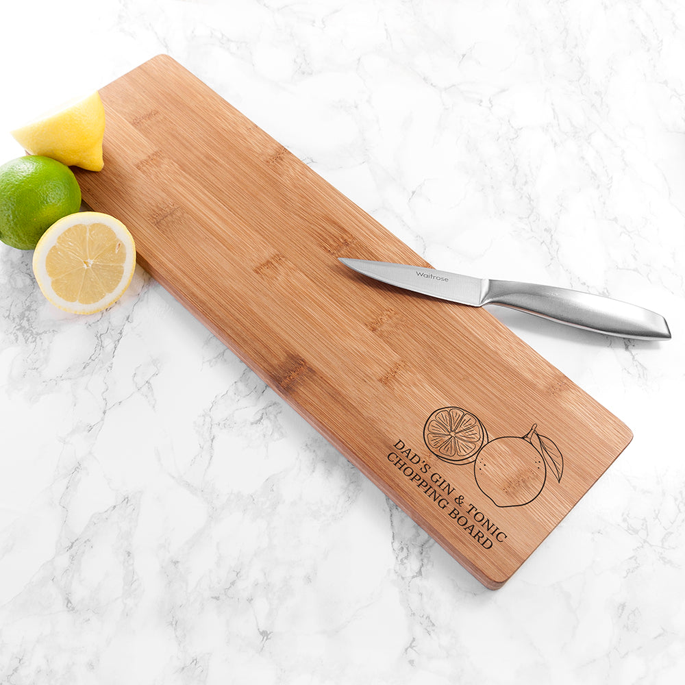 Personalised Gin and Tonic Chopping Board - treat-republic