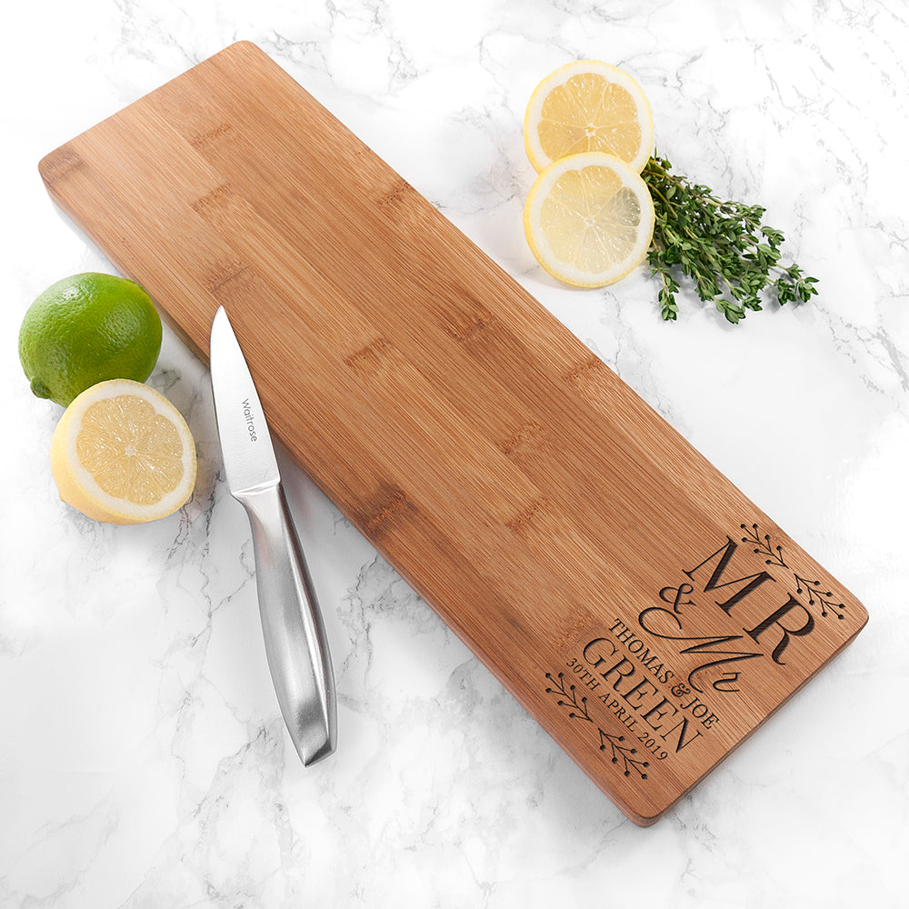 Personalised Mr and Mrs Serving Board - treat-republic