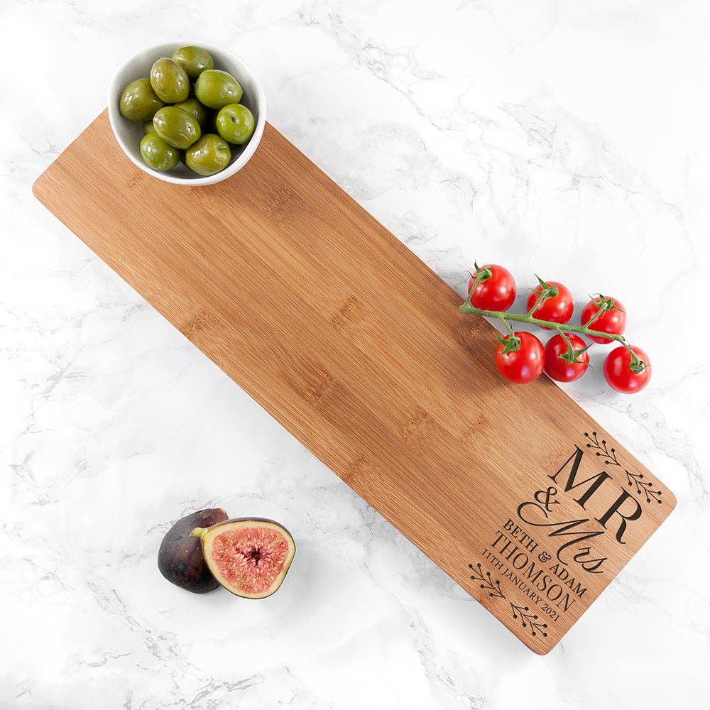 Personalised Mr and Mrs Serving Board - treat-republic