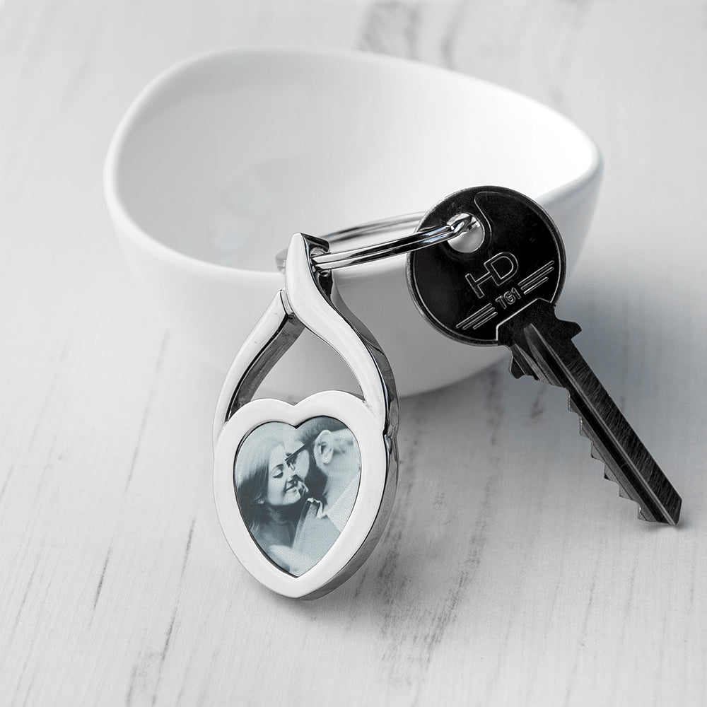 Personalised Heart Photo Key Ring - treat-republic