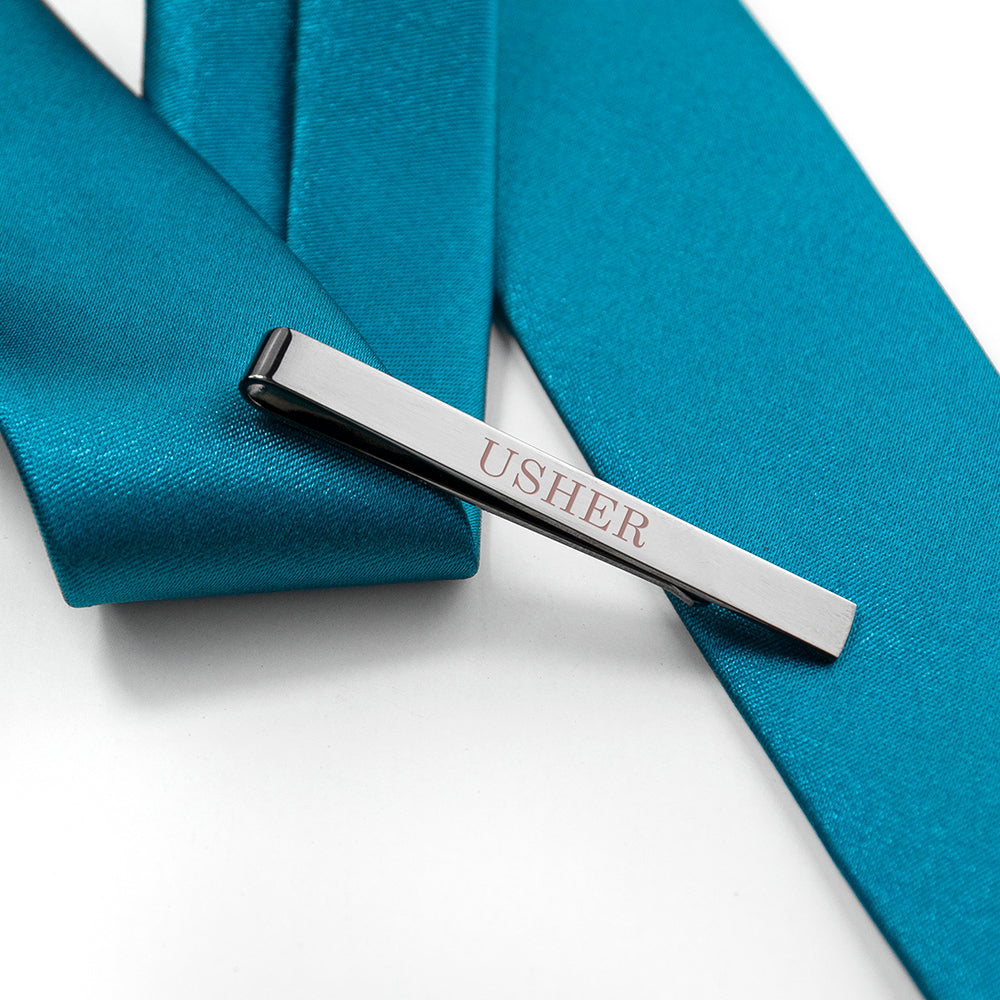 Personalised Bridal Party Tie Clip - treat-republic