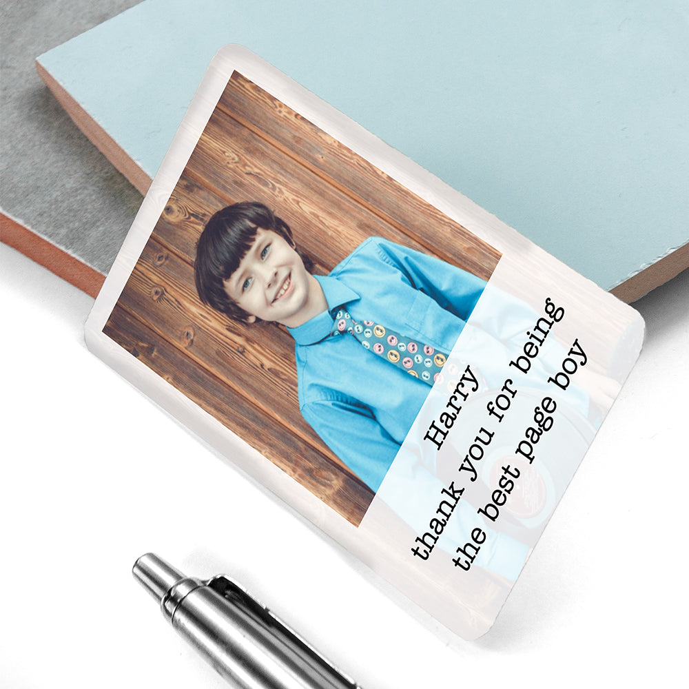 Personalised Page Boy Photographic Wallet Keepsake - treat-republic