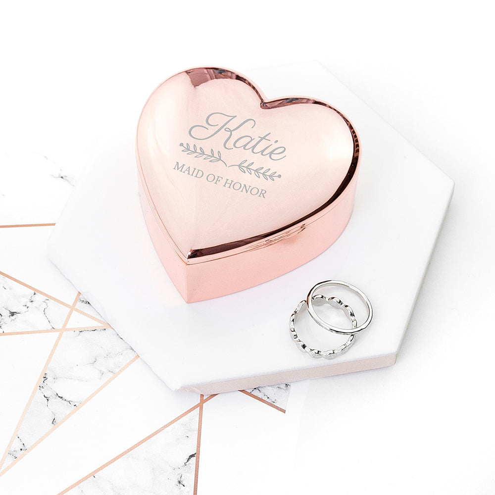 Personalised Bridal Party Heart Trinket Box - treat-republic