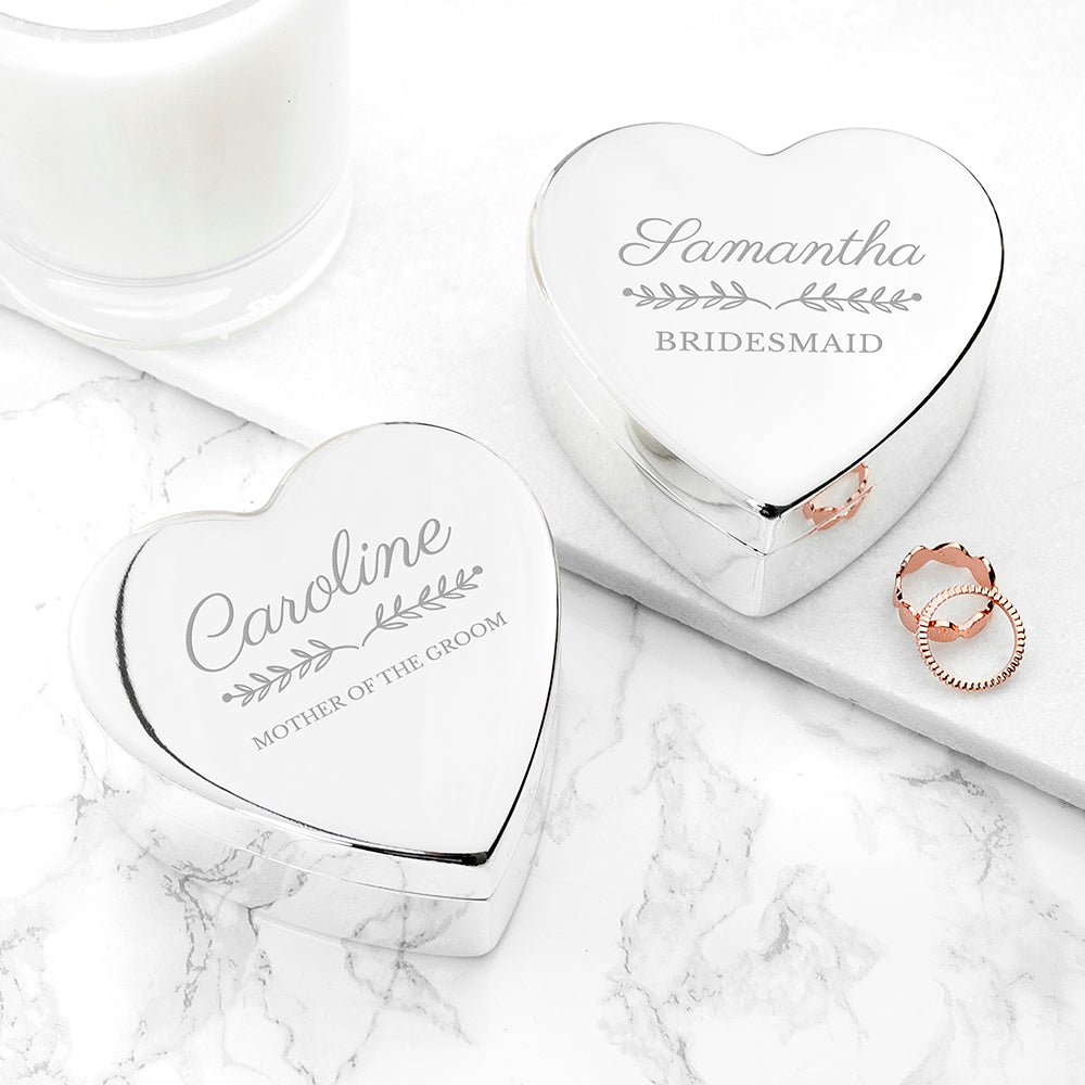 Personalised Bridal Party Heart Jewellery Box - treat-republic
