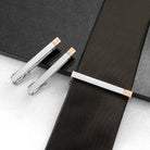 Monogrammed Rose Gold Detail Tie Clip - treat-republic