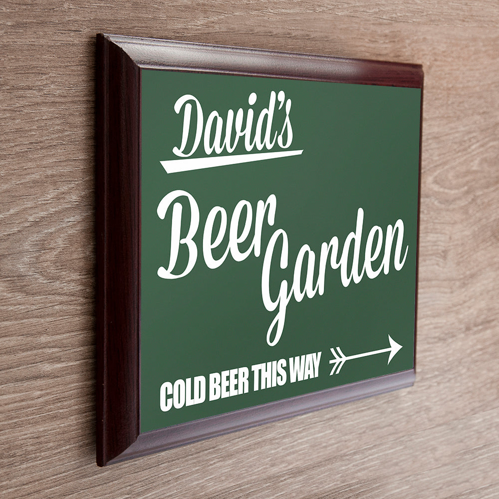 Personalised Beer This Way! Garden Plaque - treat-republic