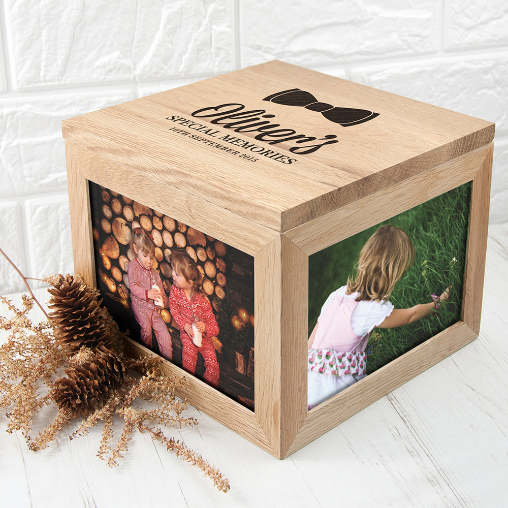 Baby's Special Memories Oak Photo Keepsake Box - treat-republic