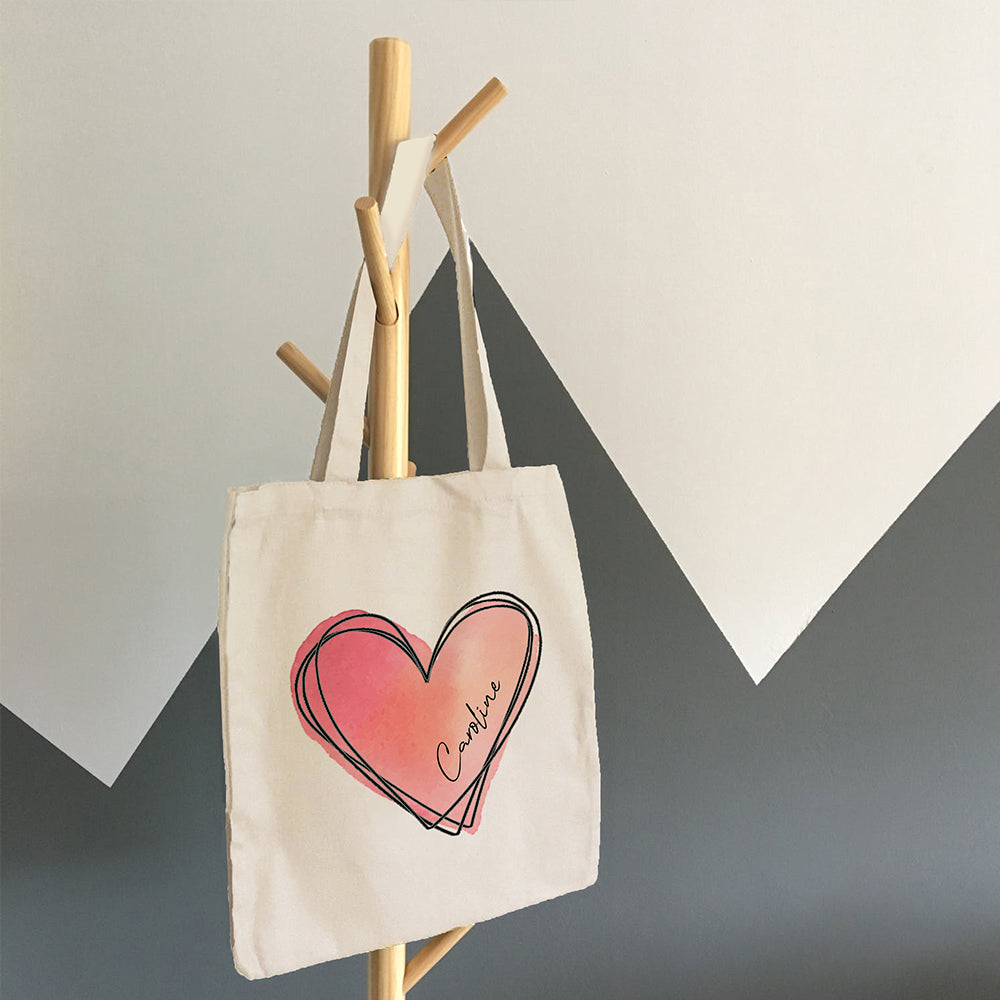 Personalised Bridesmaids Love Heart Tote Bag - treat-republic