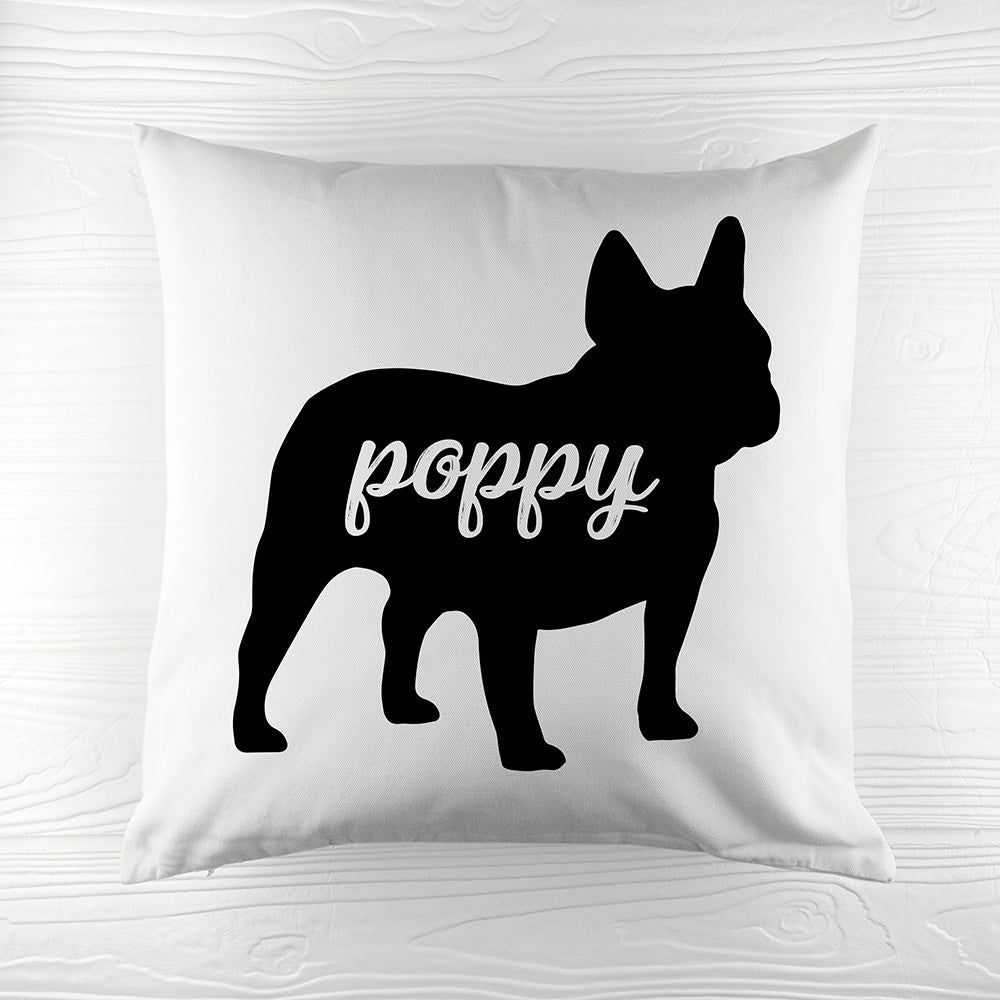 Personalised Bulldog Silhouette Cushion Cover - treat-republic
