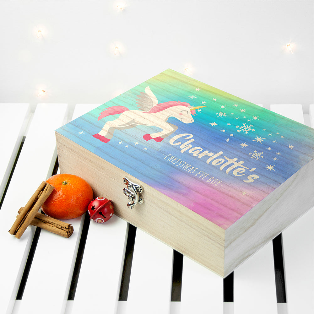 Personalised Colourful Baby Unicorn Christmas Eve Box - treat-republic