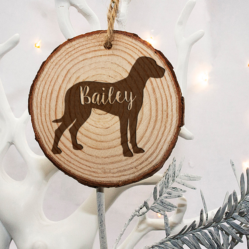 Personalised Engraved Dog Silhouette Christmas Tree Decoration - treat-republic