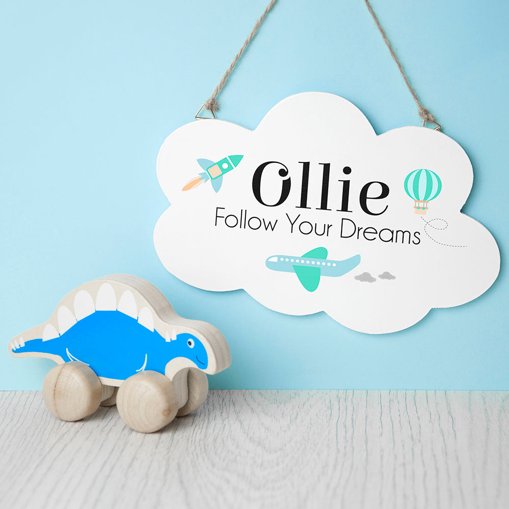 Personalised Follow Your Dreams Cloud Wall Hanging - treat-republic