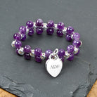 Personalised Amethyst Harmony Bracelet - treat-republic