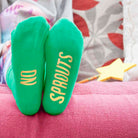 Personalised Kids Sprout Green and Canary Yellow Christmas Day Socks - treat-republic