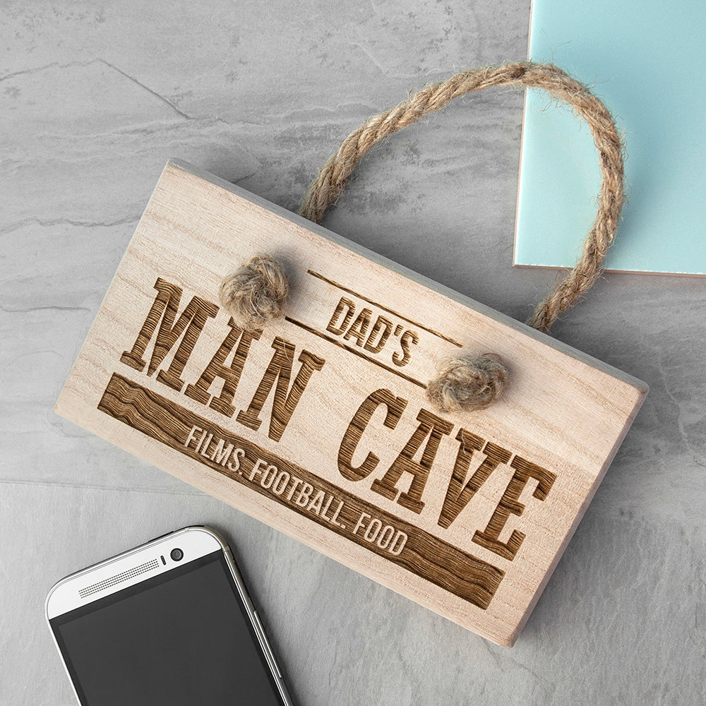 Personalised Man Cave Wooden Sign - treat-republic