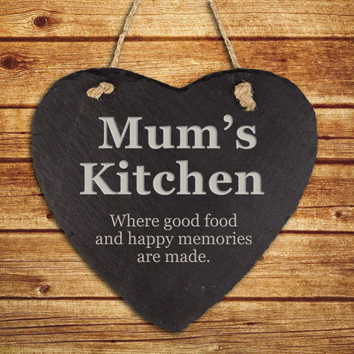 Personalised Mums Kitchen Hanging Slate Keepsake - treat-republic