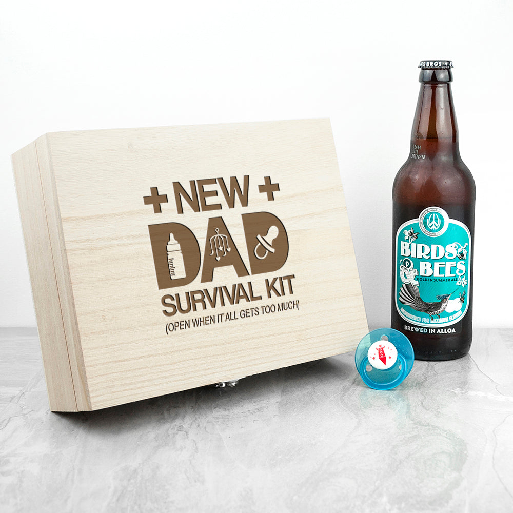 Personalised New Dad Survival Kit Storage Box - treat-republic